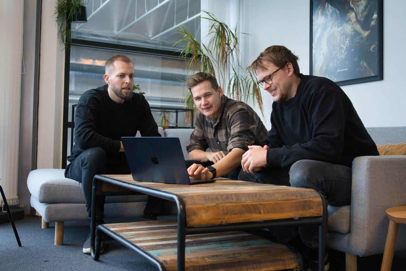 Octoreports founders Bo Møller, Emil Højbjerg, and Oliver Lindebod